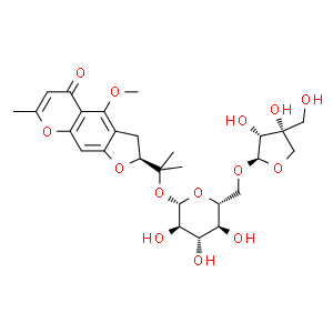 5-O-甲基維斯阿米醇-4'-O-β-D-呋喃芹糖基-(1→6)-β-D-吡喃葡萄糖苷